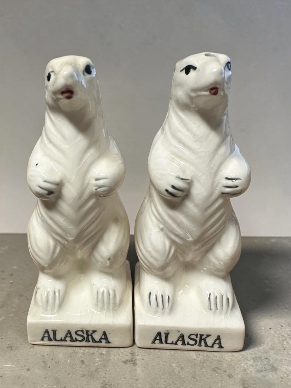 MCM Alaska Polar Bear Ceramic Salt and Pepper Shakers